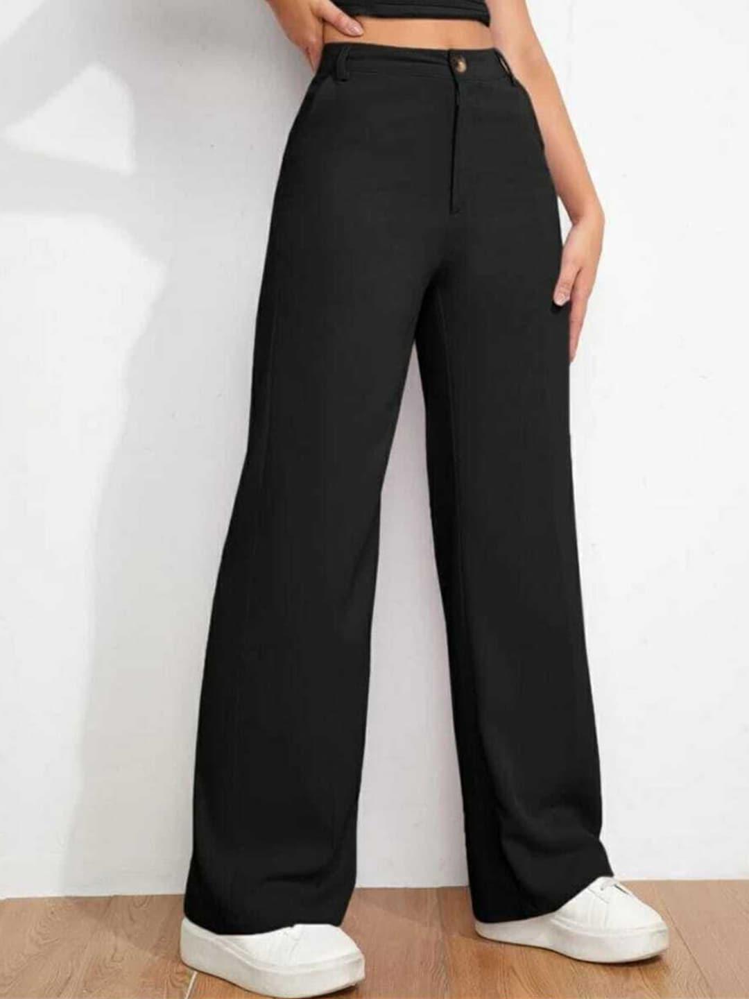broadstar-women-black-wide-leg-loose-fit--high-rise--trouser
