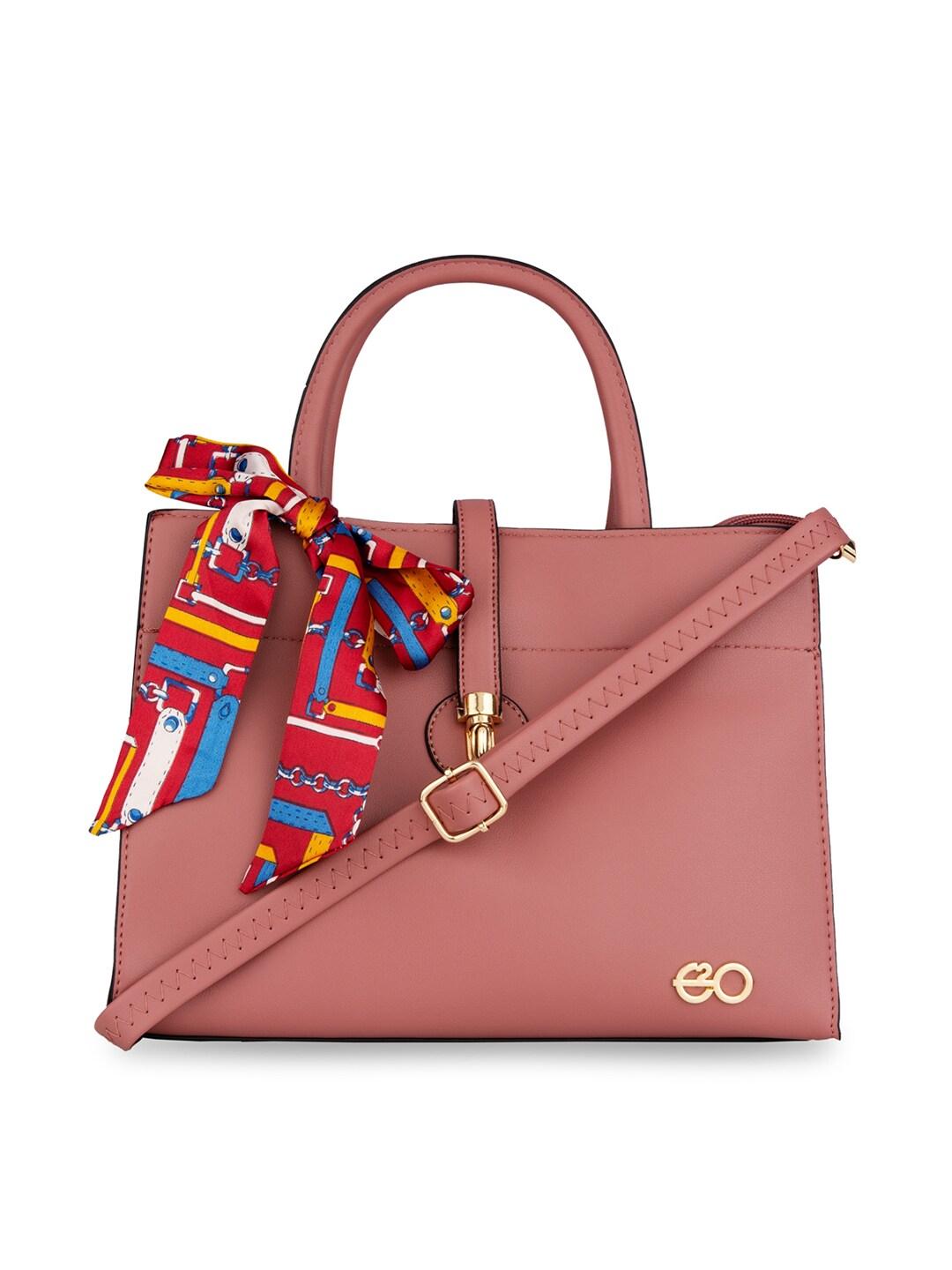 E2O Pink PU Structured Handheld Bag