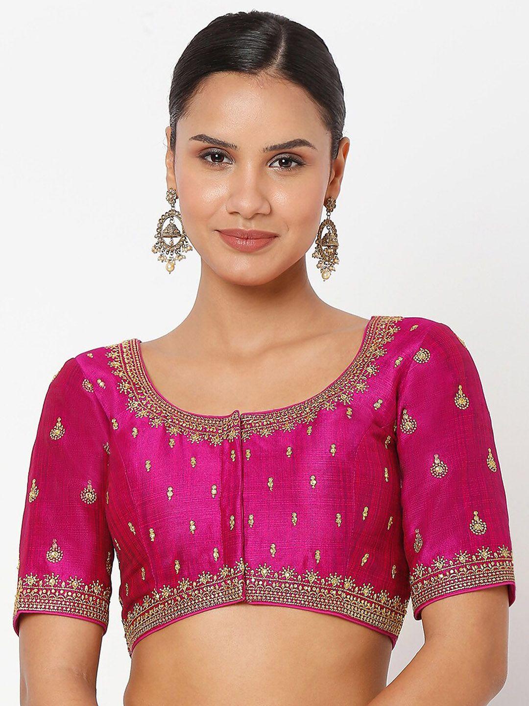 salwar-studio-magenta-embroidered-saree-blouse