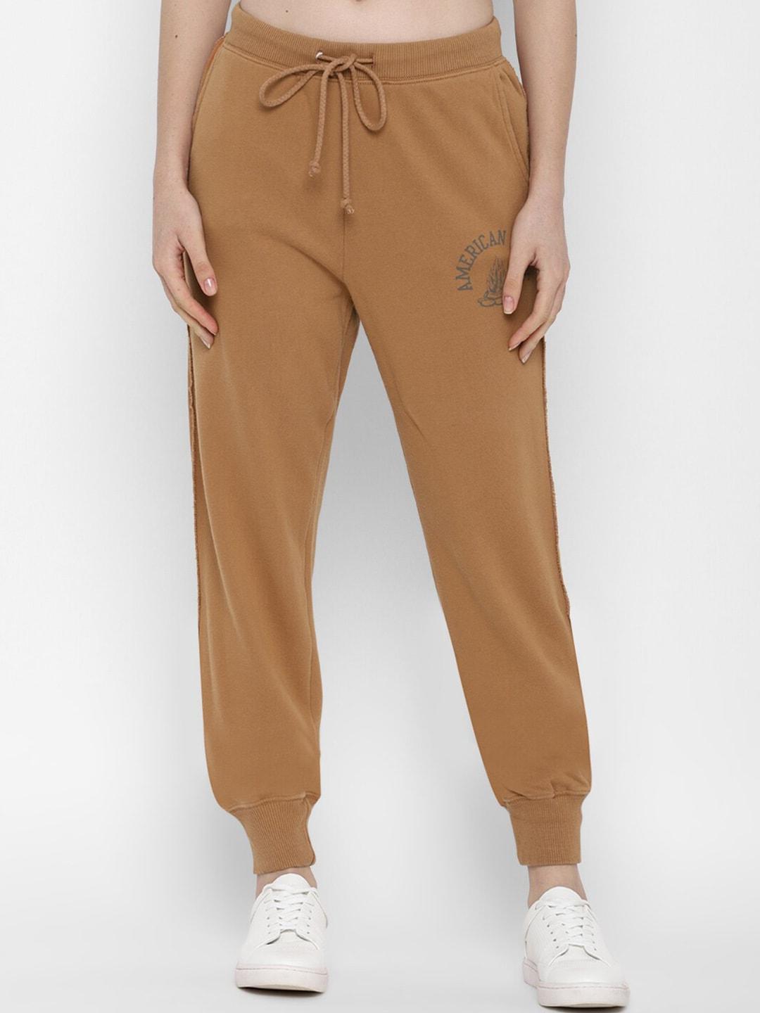 AMERICAN EAGLE OUTFITTERS Women Brown Solid Joggers