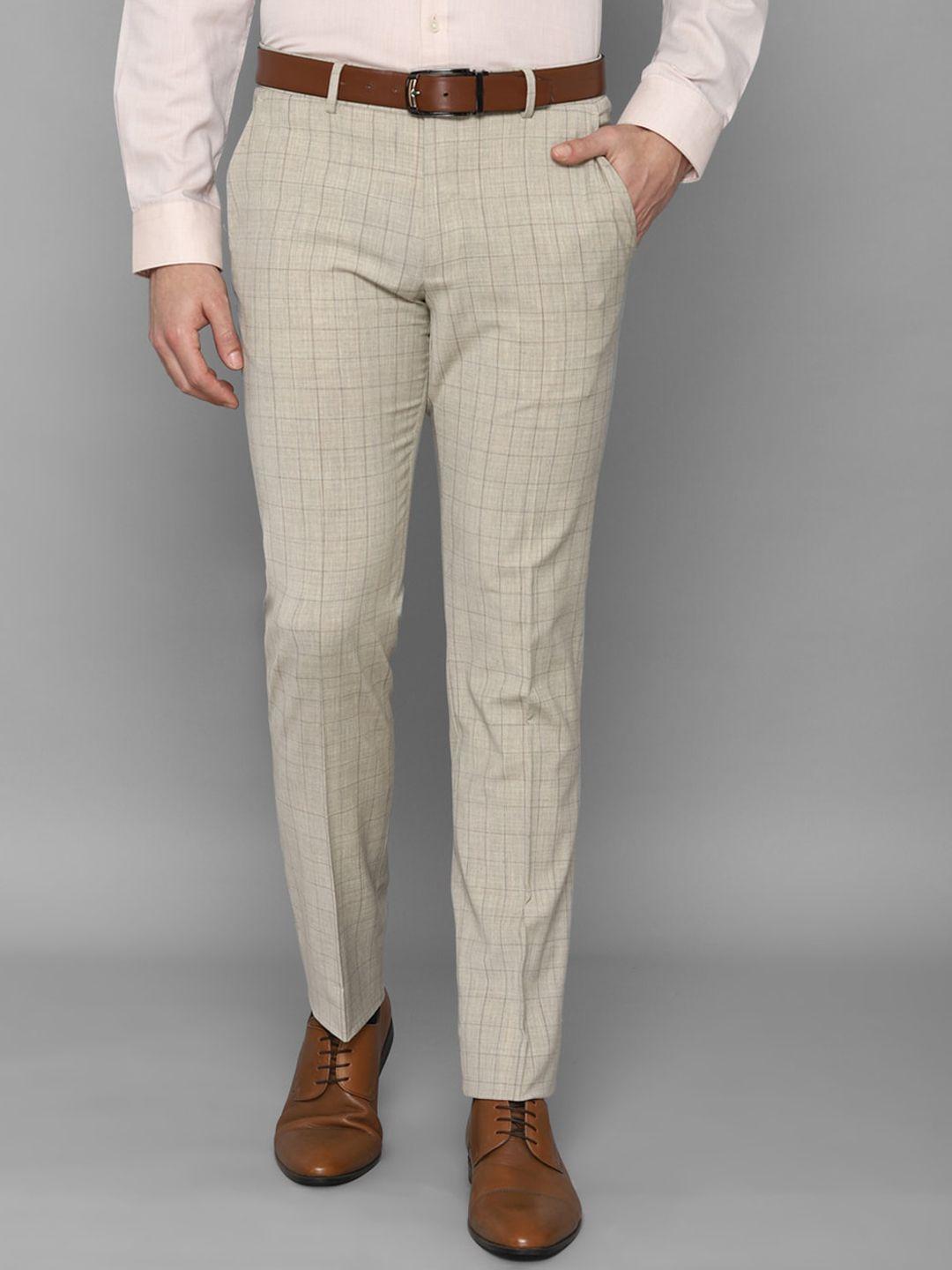louis-philippe-men-beige-checked-slim-fit-formal-trousers