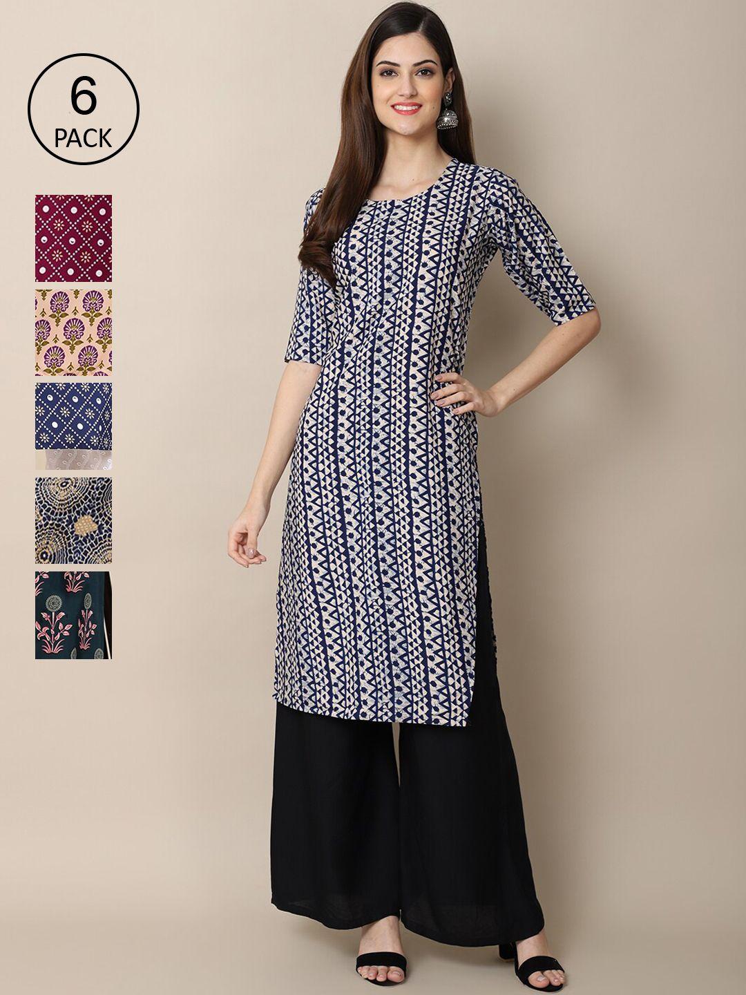 1-stop-fashion-women-red-and-blue-floral-printed-summer-sheers-crepe-kurta