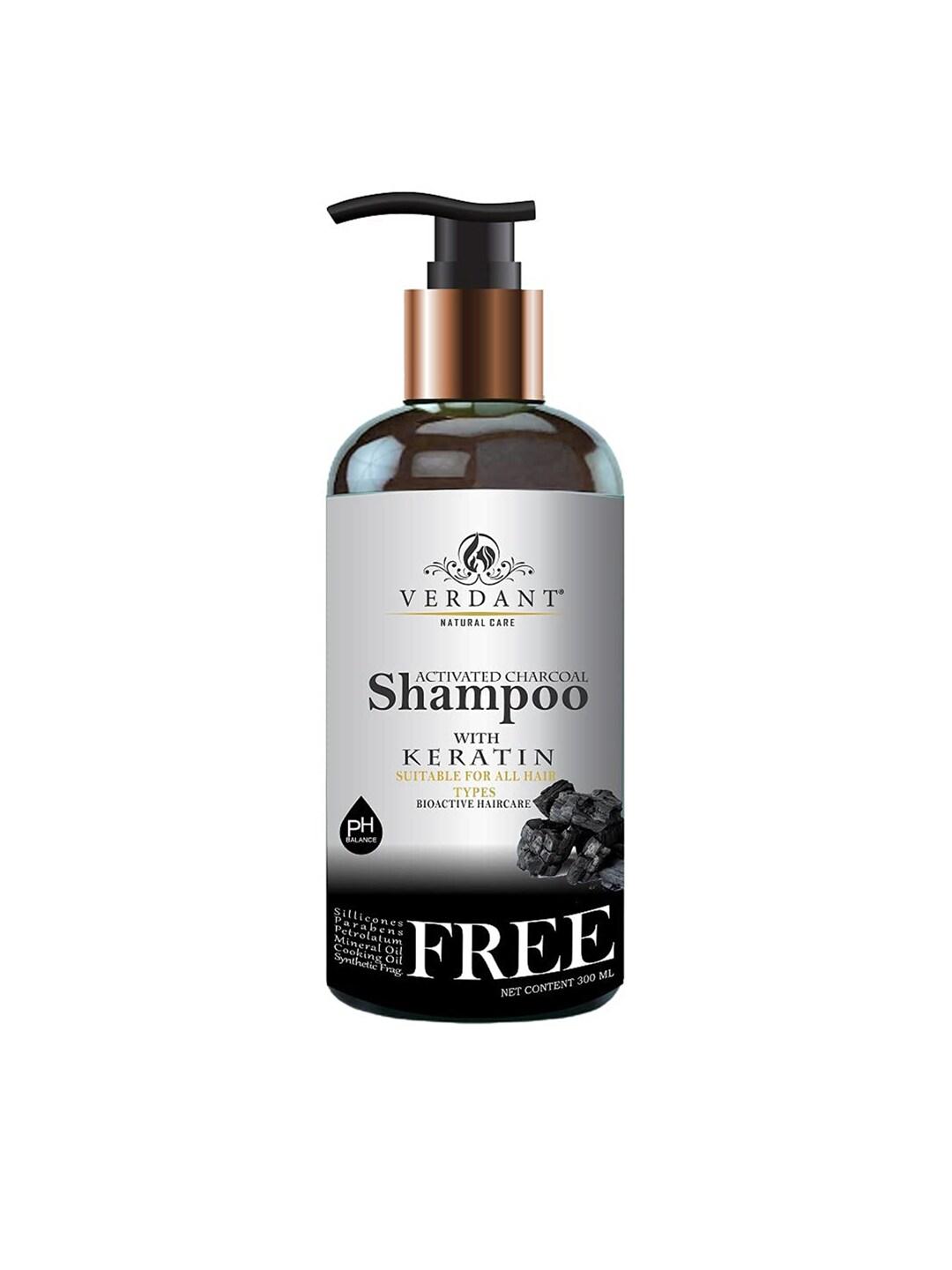 Verdant Natural Care Activated Charcoal Shampoo with Keratin - 300 ml