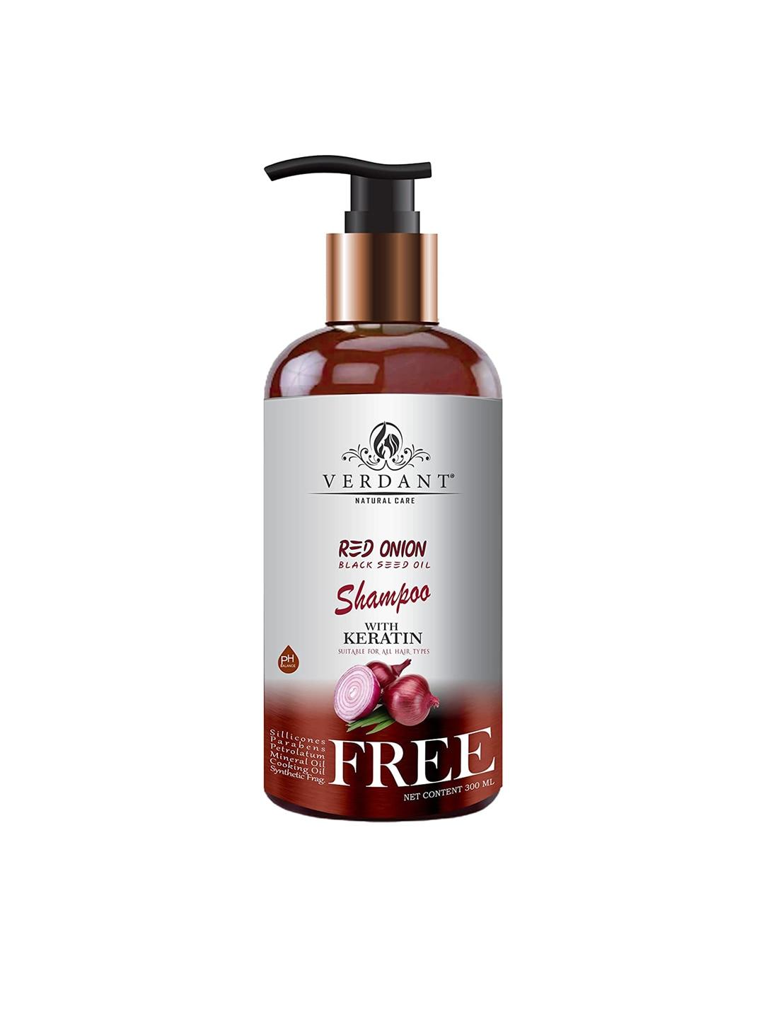 Verdant Natural Care Red Onion Shampoo with Black Seed Oil & Keratin - 300 ml