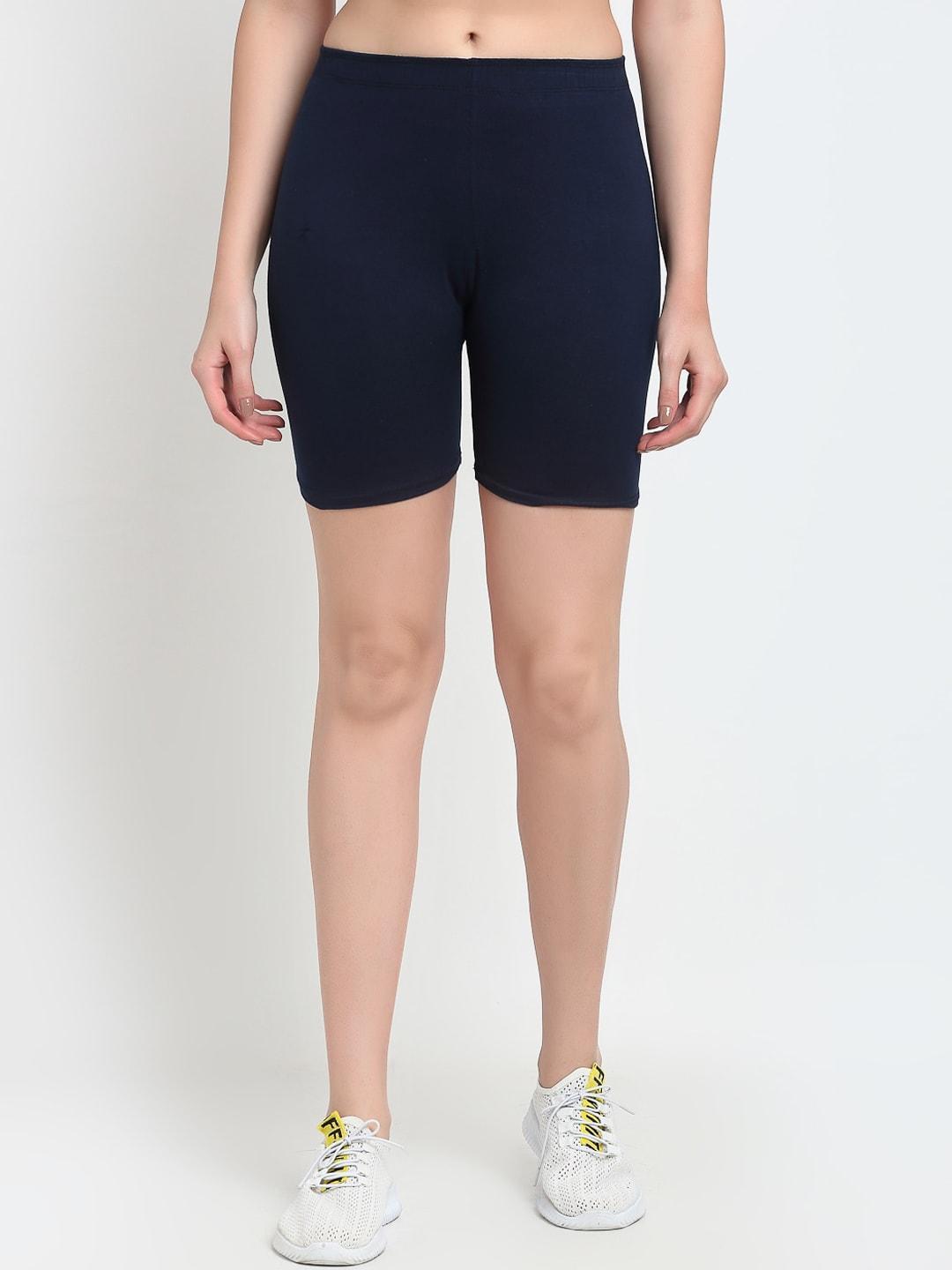 GRACIT Women Navy Blue Cycling Sports Shorts