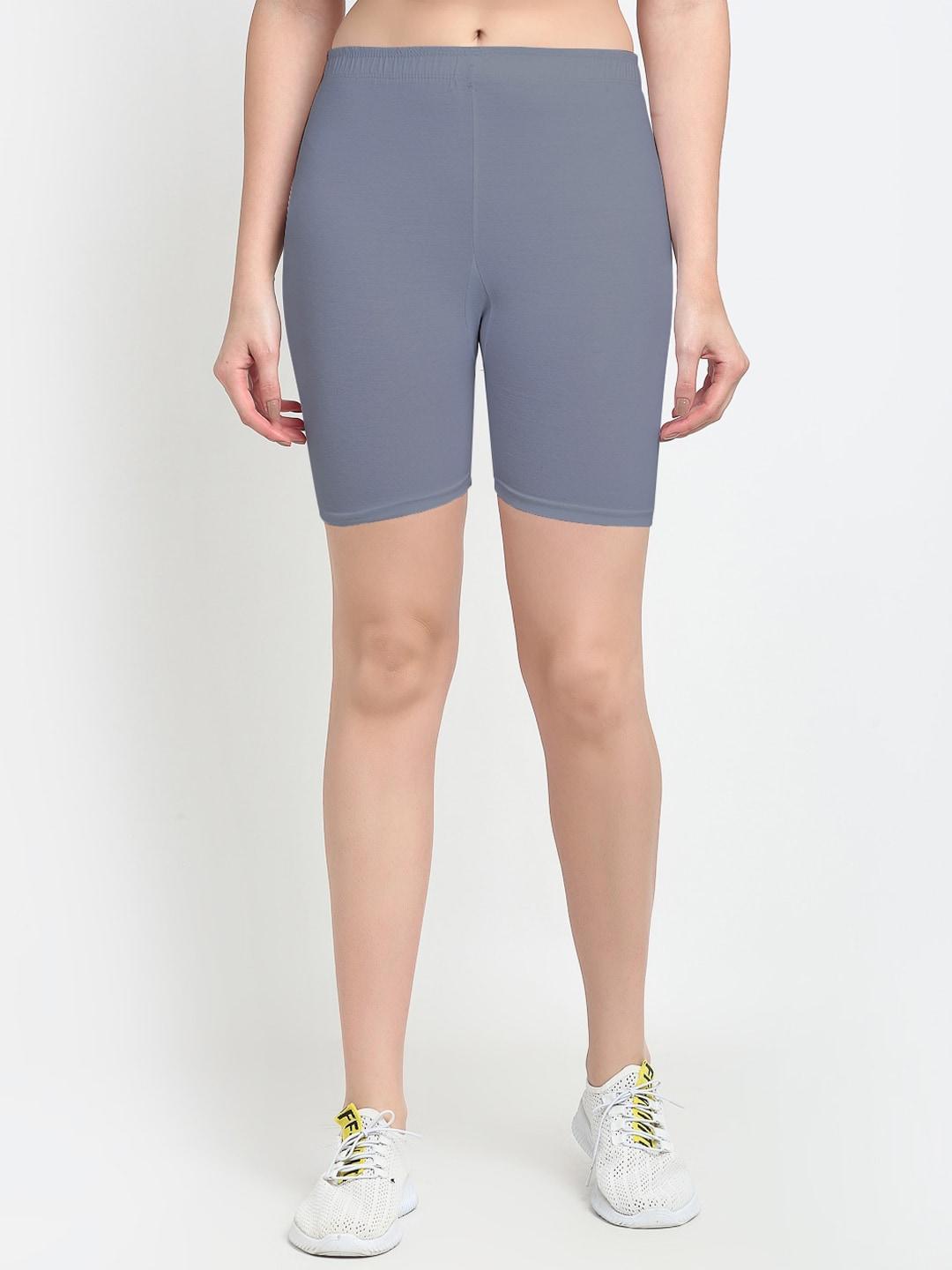 gracit-women-grey-cycling-sports-shorts
