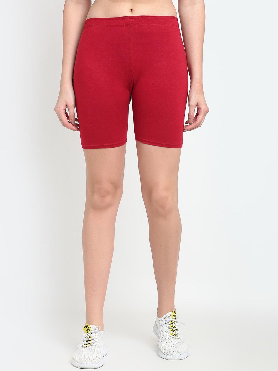 GRACIT Women Maroon Cycling Sports Shorts