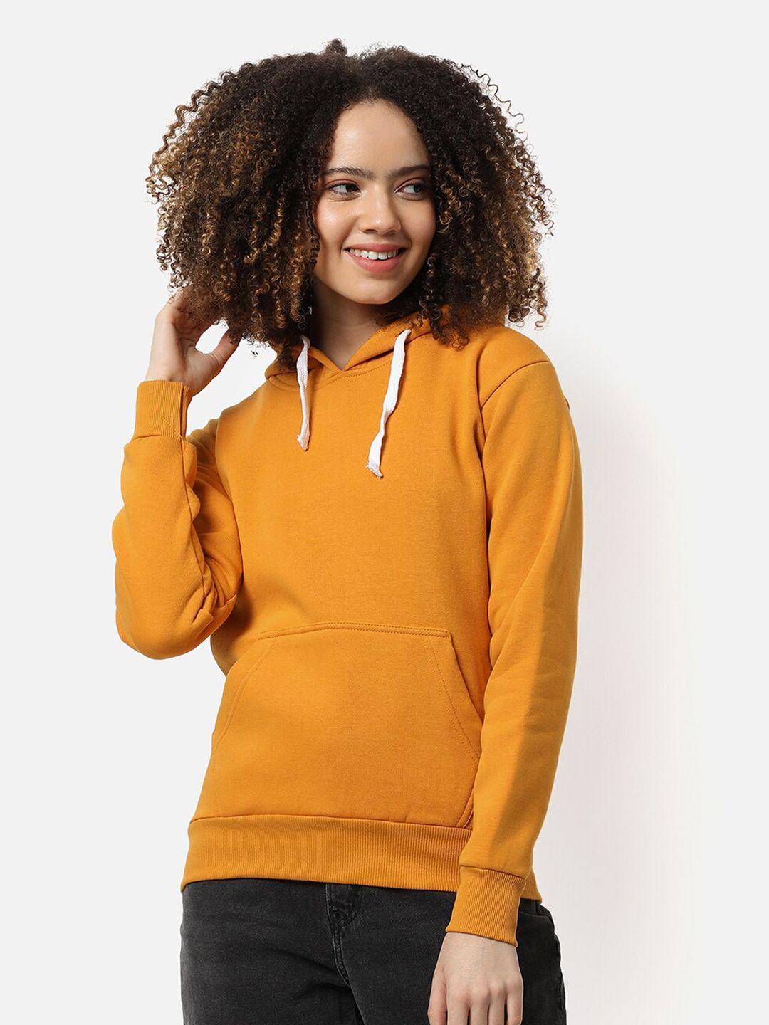 campus-sutra-women-mustard-hooded-sweatshirt