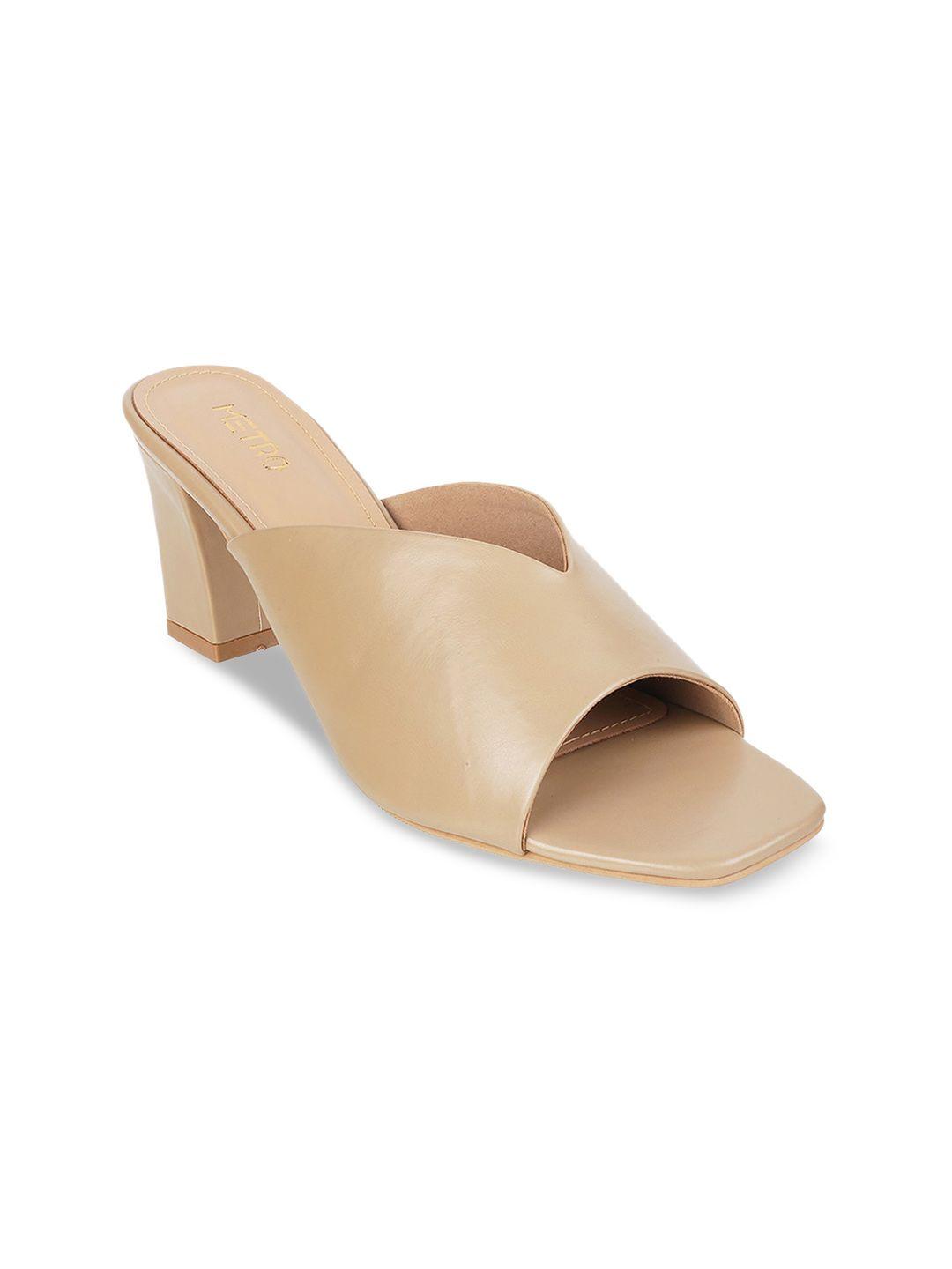 metro-women-beige-solid-block-heels