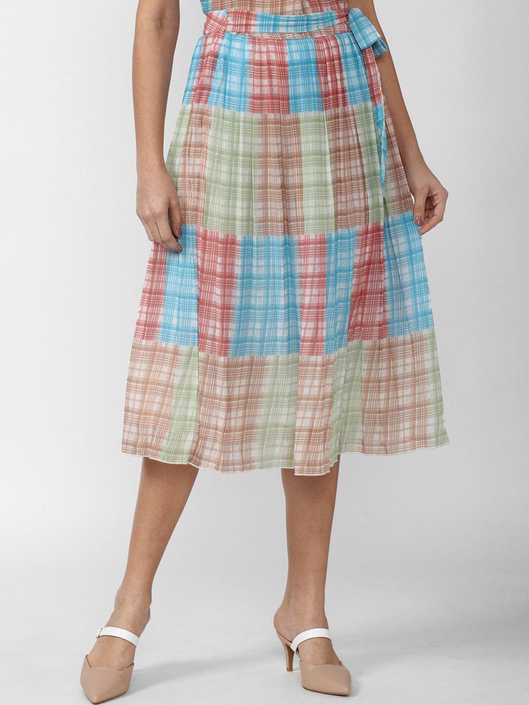 van-heusen-woman-women-cream-&-blue-printed-midi-length-a-line-skirt