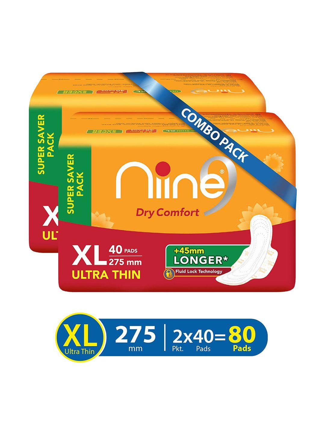 niine-set-of-2-dry-comfort-anti-leak-flow-xl-275mm-ultra-thin-sanitary-pads---40-pads-each