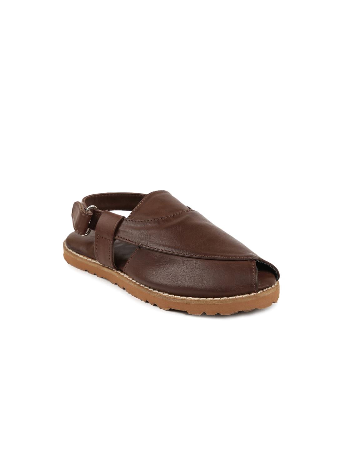 Tiber Taber Boys Brown Ethnic PU Comfort Sandals