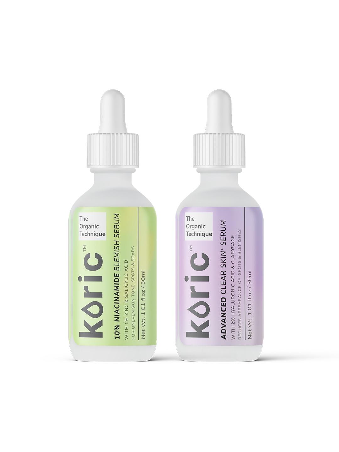 Koric Set of 10% Niacinamide Blemish & Advanced Clear Skin Serum - 30 ml Each