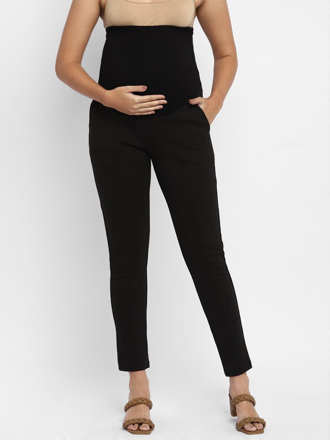 momsoon-maternity-women-black-pintuck-fitted-maternity-trouser