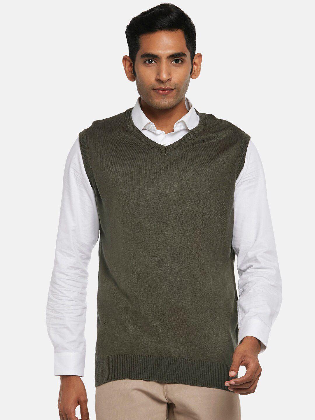 byford-by-pantaloons-men-olive-green-sweater-vest