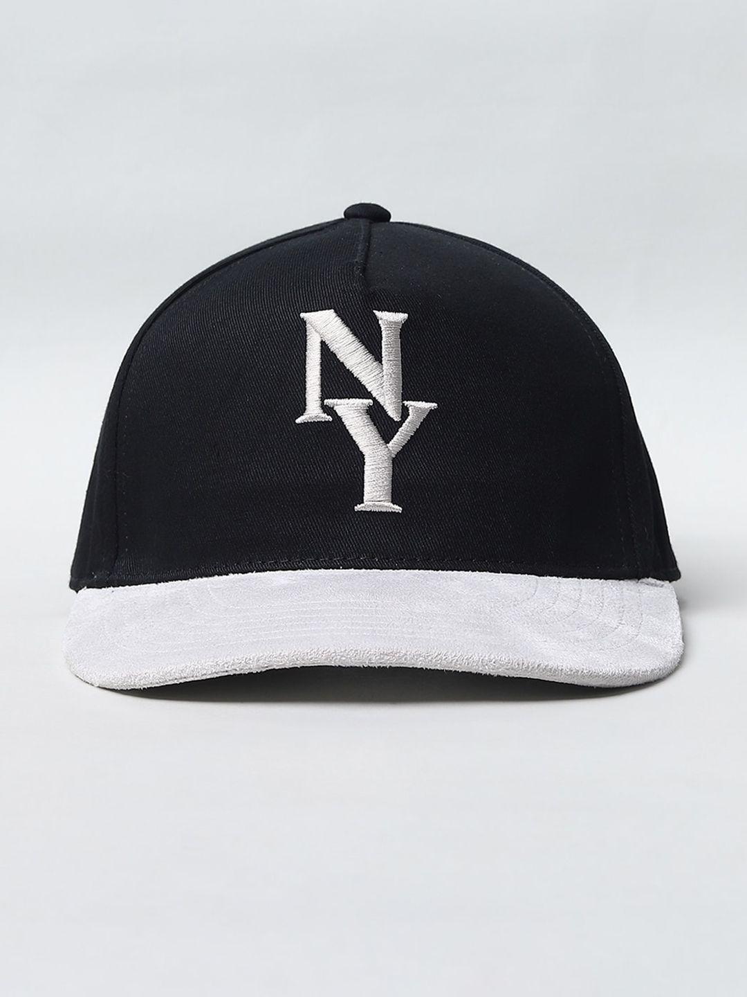 jack-&-jones-men-black-&-white-embroidered-baseball-cap