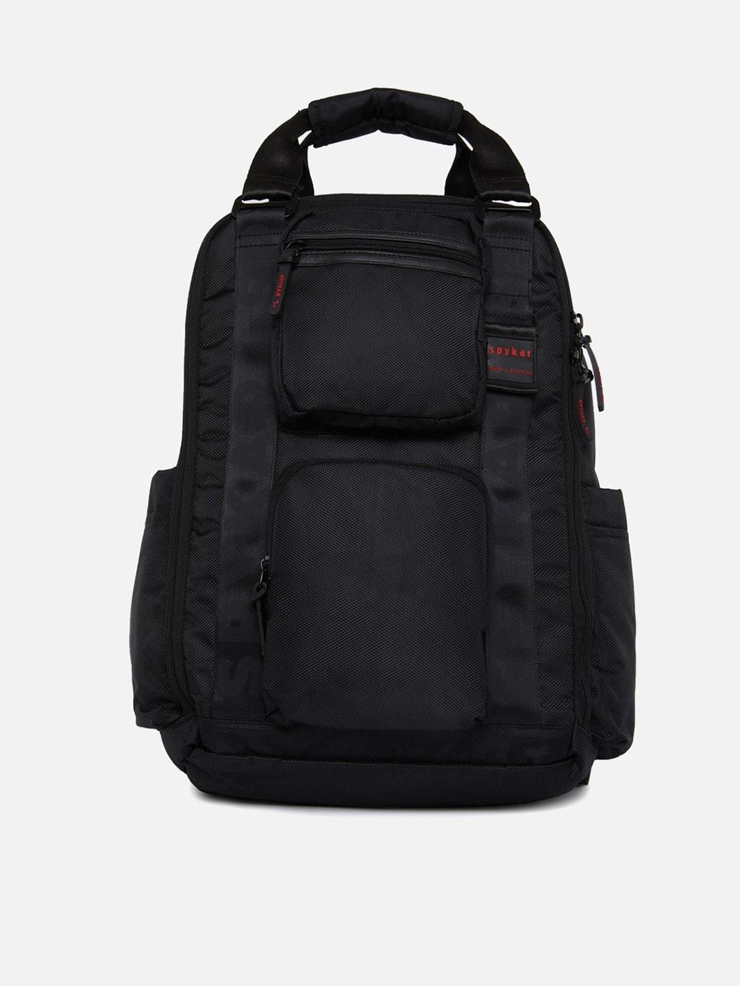 spykar-men-black-backpack