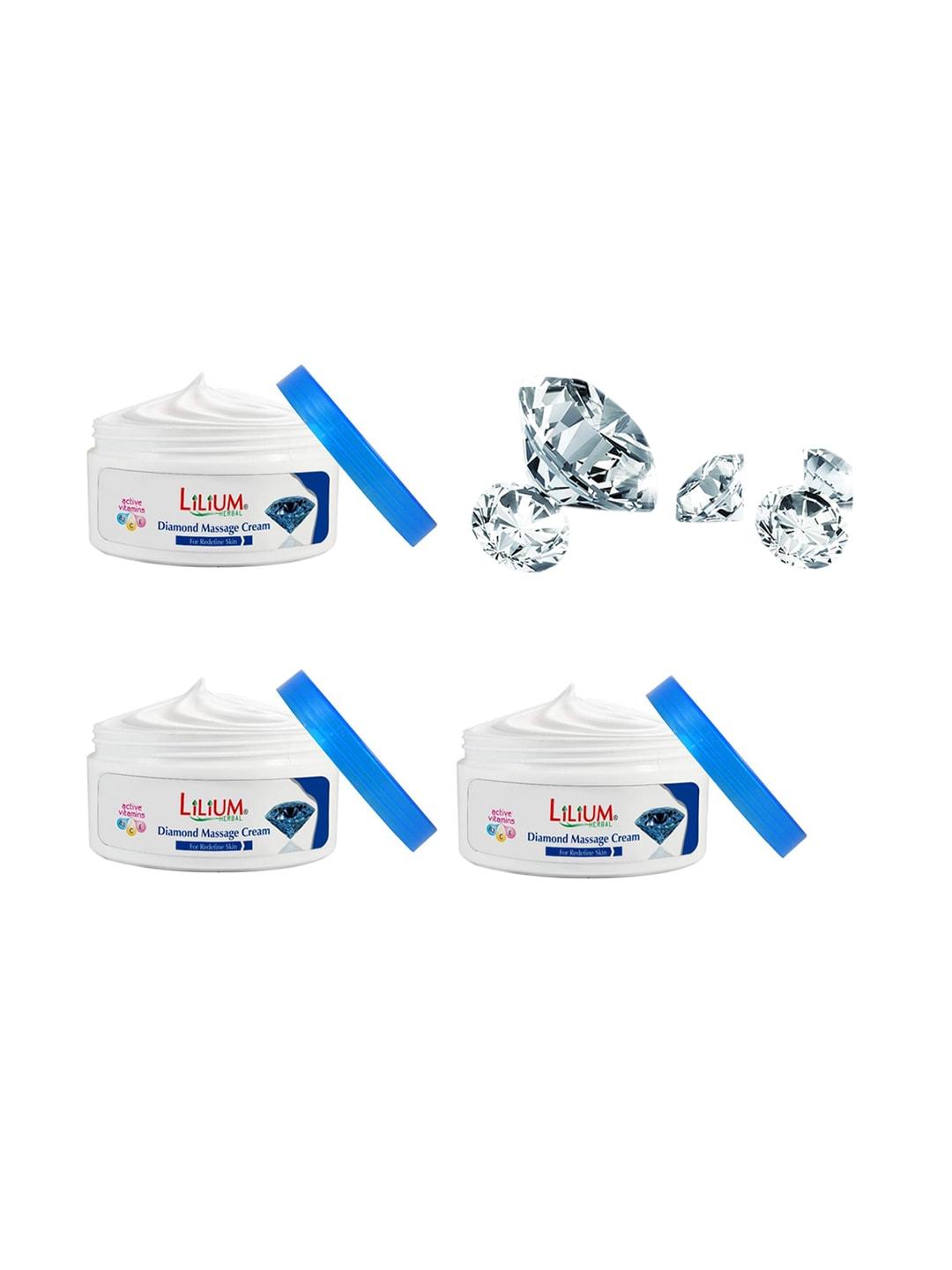 Lilium Set Of 3 Massage Cream With Diamond-200Ml Each