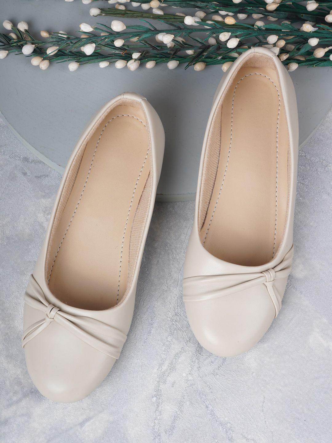 Style Shoes Women Cream-Coloured Ballerinas Flats