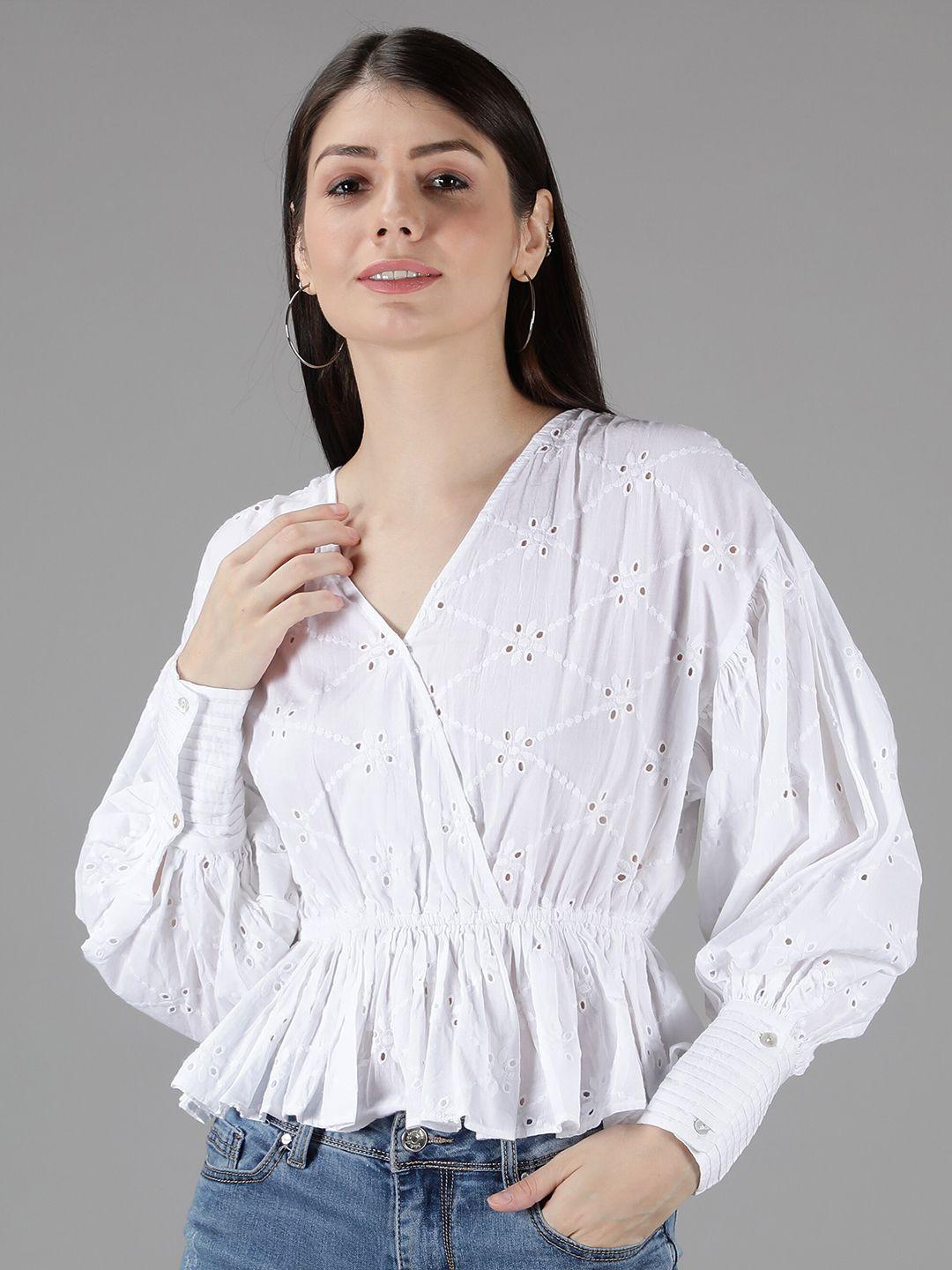 amagyaa-women-white-striped-cinched-waist-top