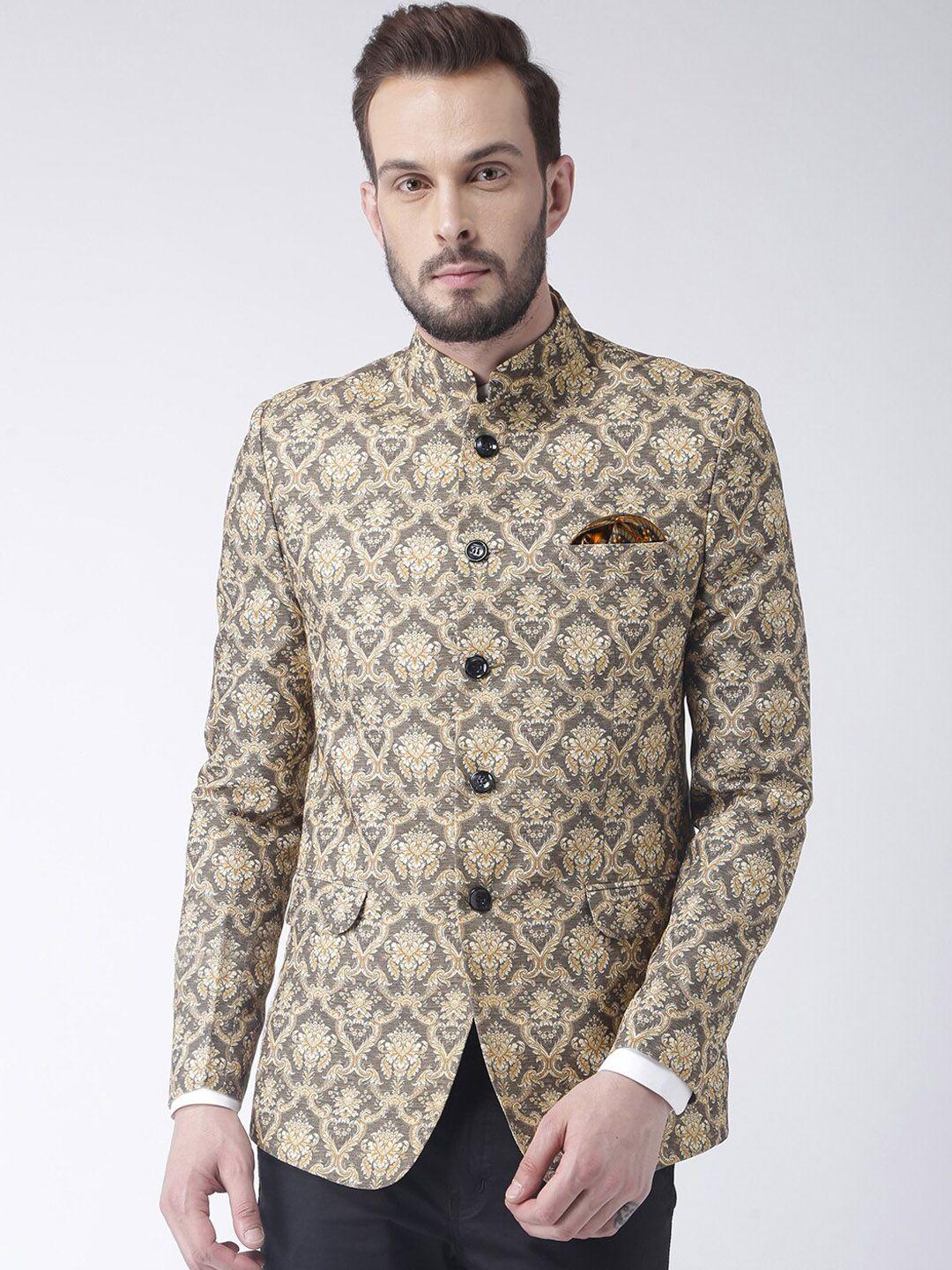 hangup-men-grey-&-brown-printed-regular-fit-blazer