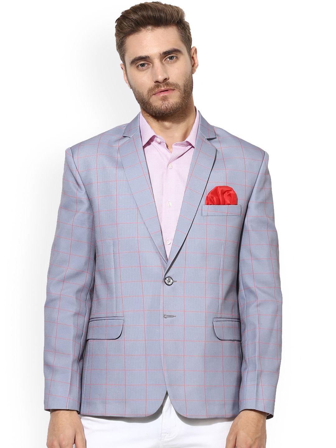 hangup-men-grey-&-red-checked-single-breasted-blazers