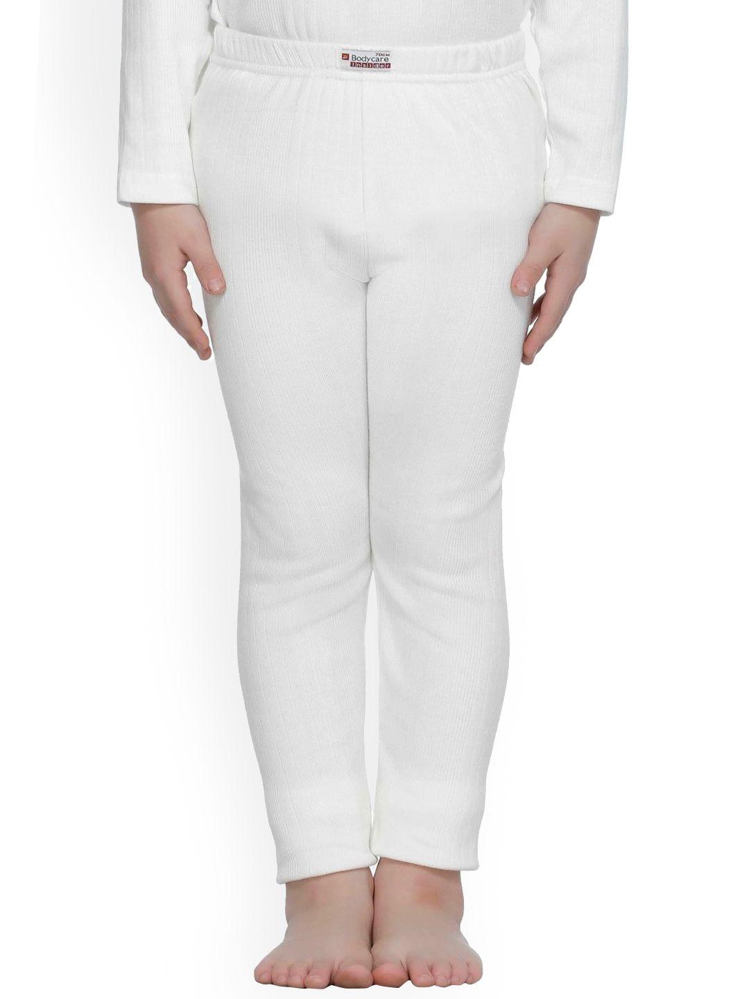Bodycare Kids Boys White Solid Cotton Thermal Bottoms