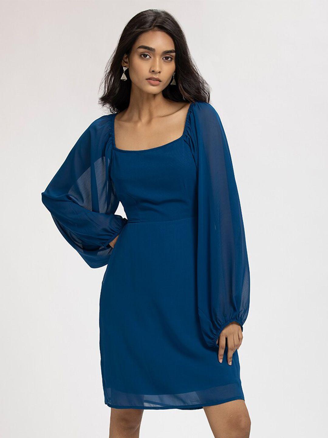 shaye-blue-sheath-long-puffed-sleeves-dress