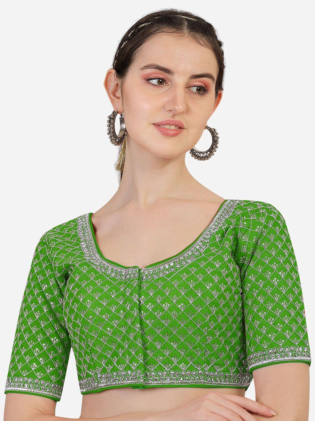 pujia-mills-green-embroidered-silk-saree-blouse