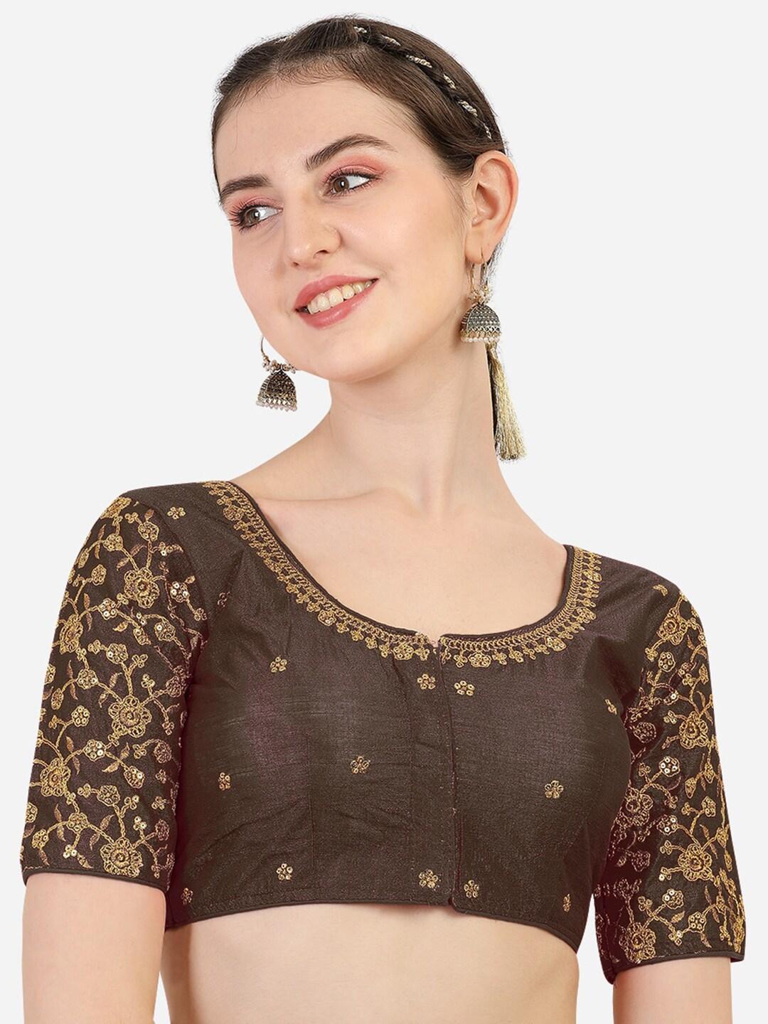 sumaira-tex-brown-embroidered-silk-saree-blouse