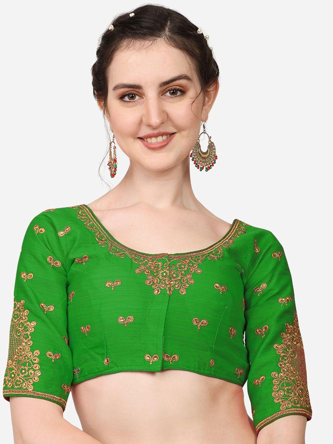 sumaira-tex-green-embroidered-saree-blouse