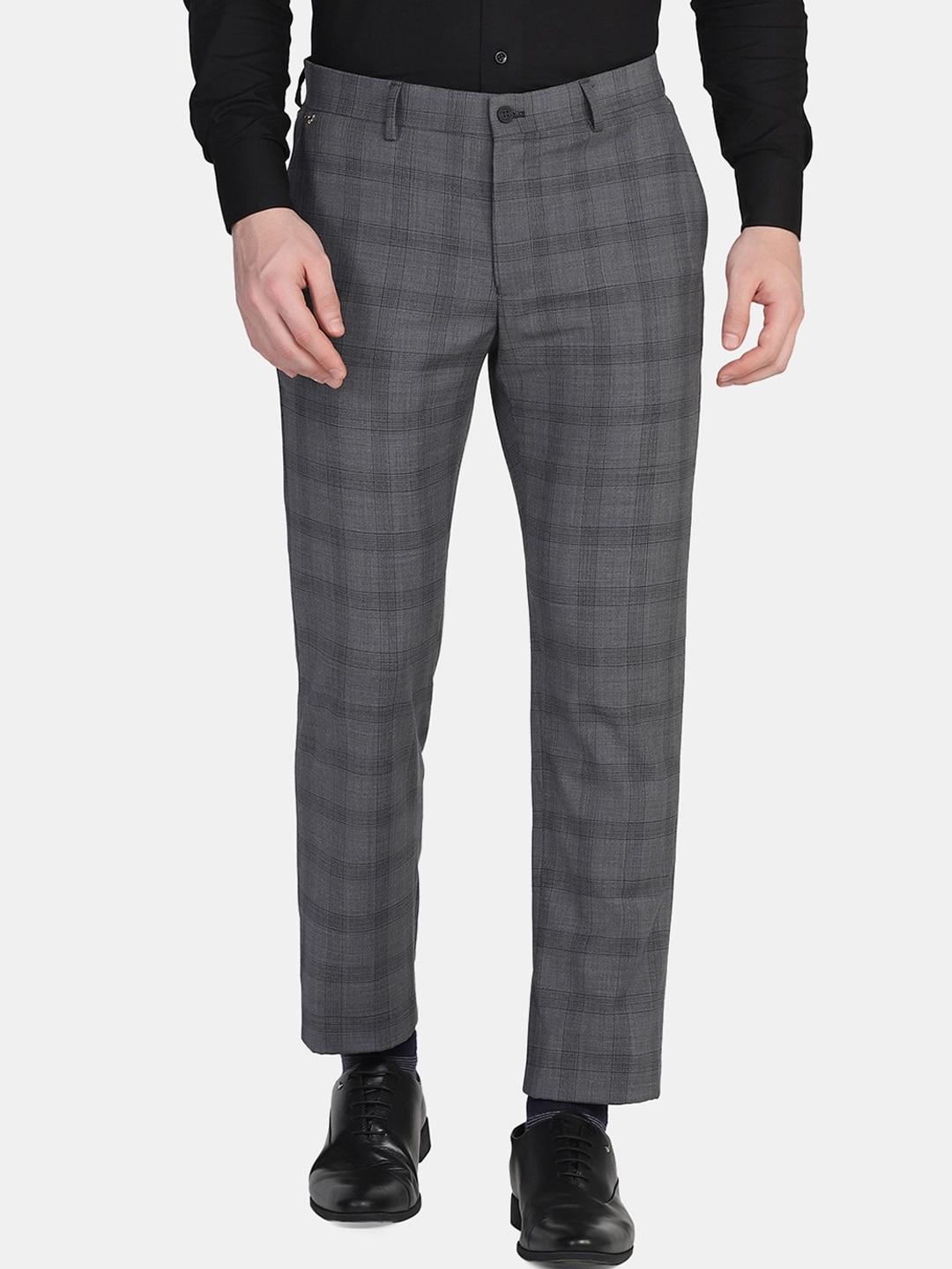 blackberrys-men-black-checked-slim-fit-trousers