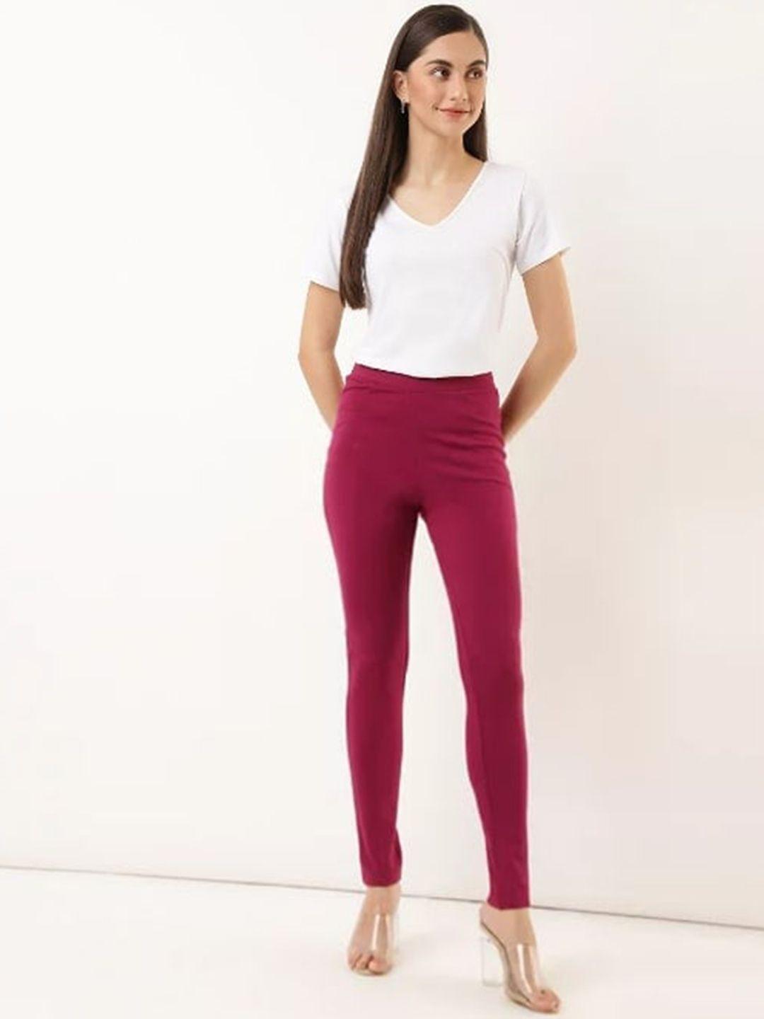 Marks & Spencer Women Pink Solid Slim Fit Treggings