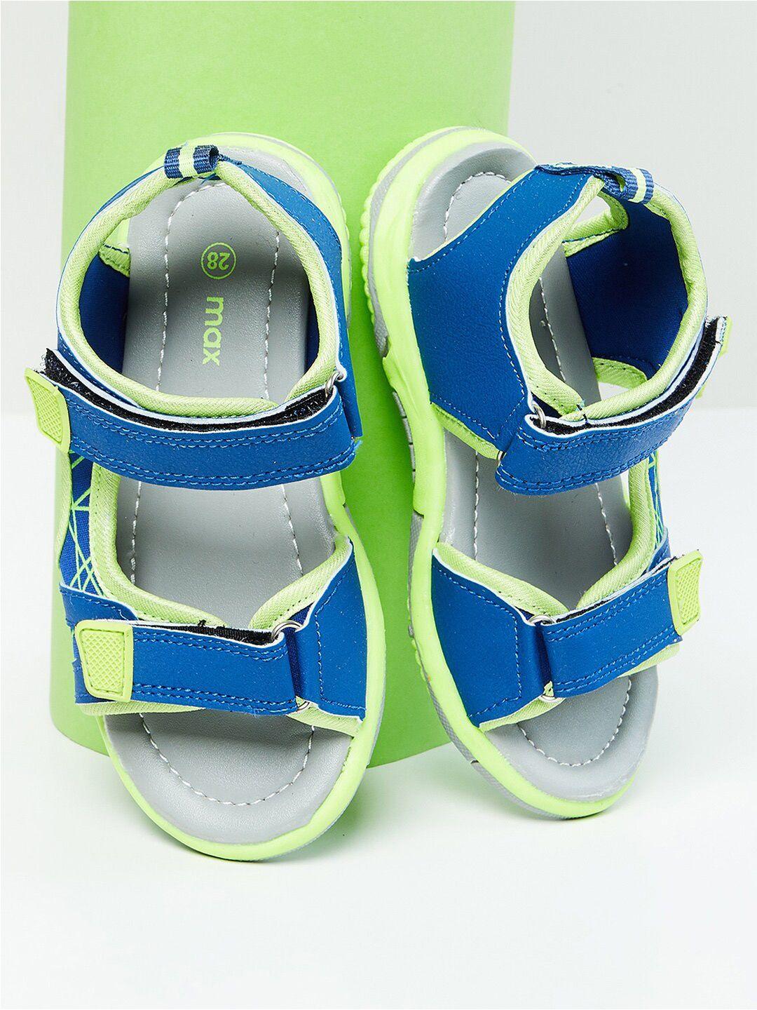 max-boys-blue-&-lime-green-sports-sandals