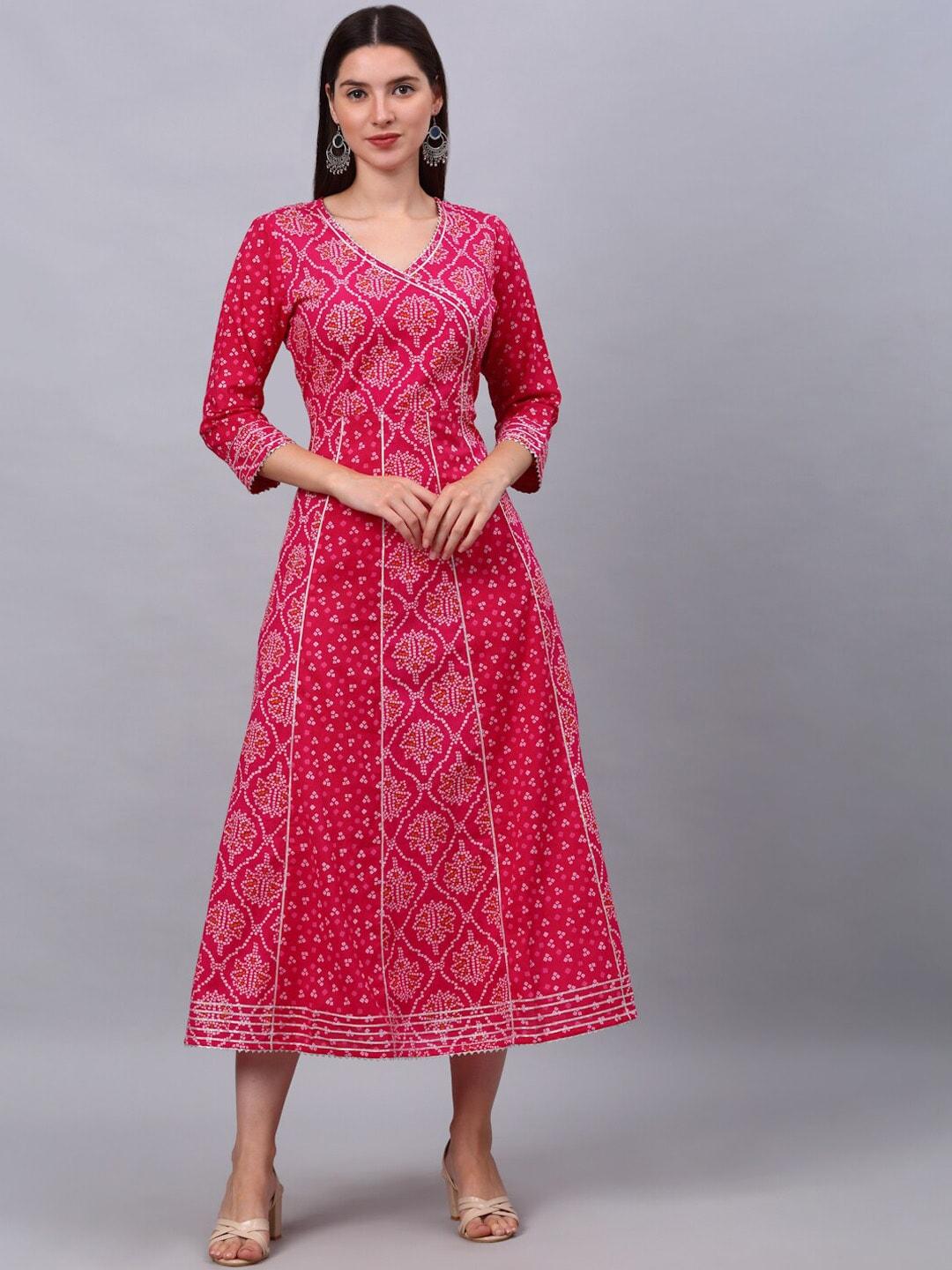 kamayra-women-pink-bandhani-printed-pastels-anarkali-cotton-kurta