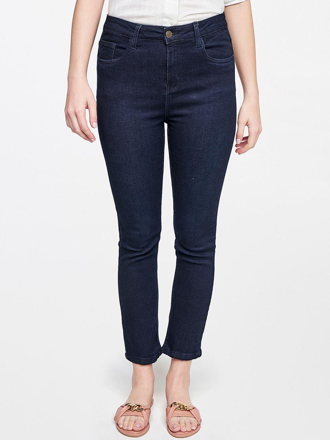 and-women-blue-solid-straight-fit-trousers