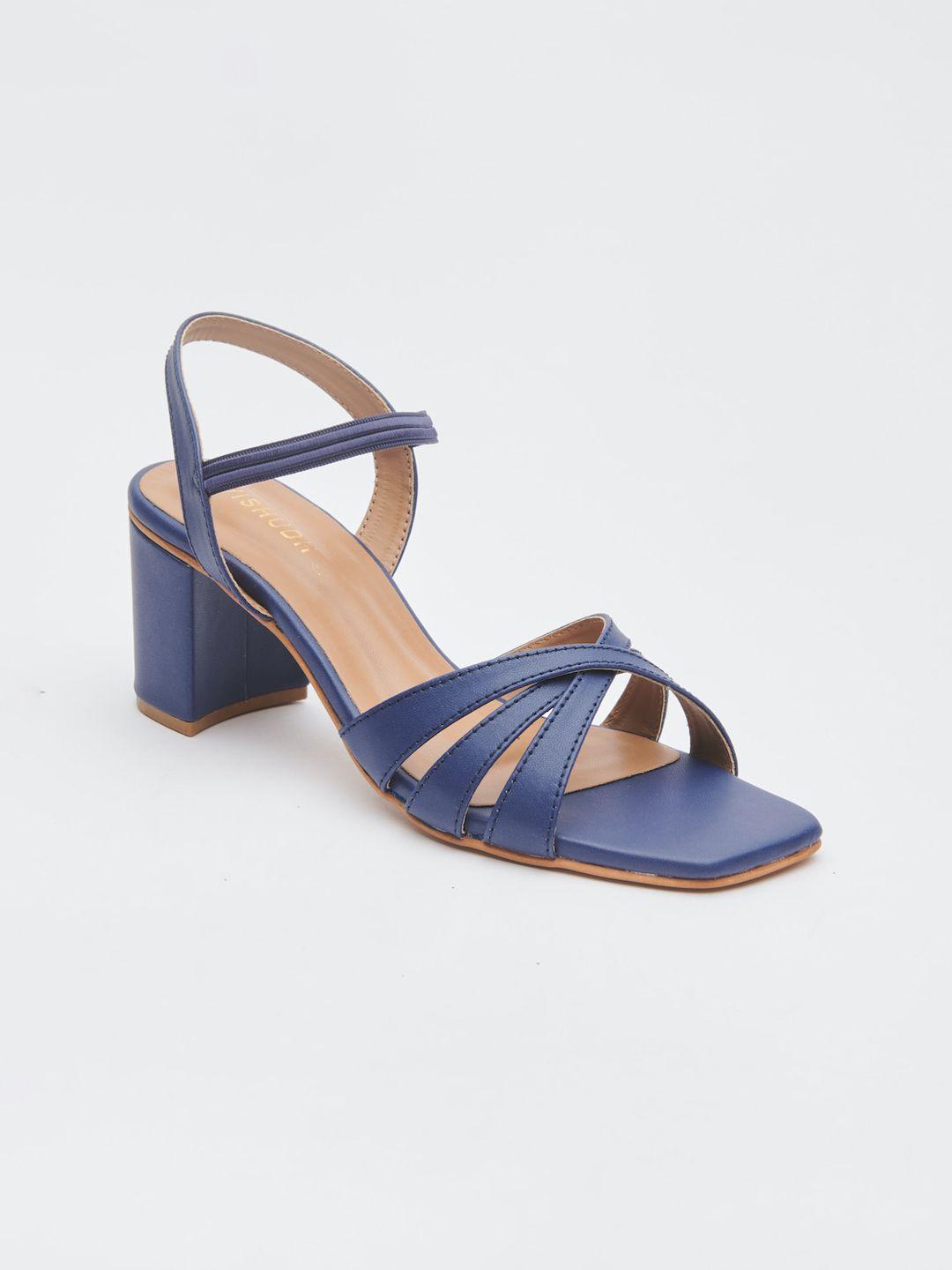 vishudh-navy-blue-synthetic-block-sandals