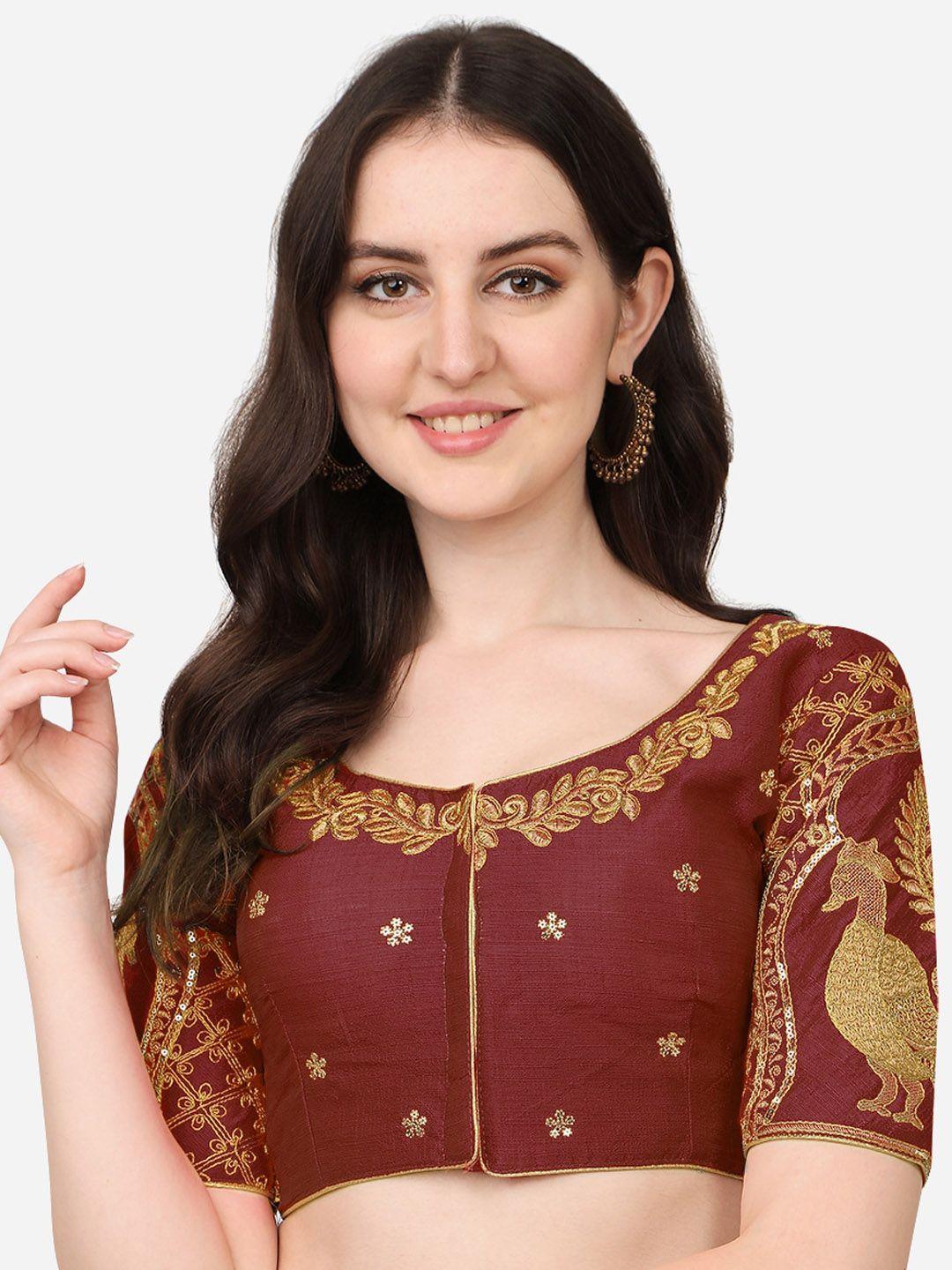 sumaira-tex-maroon-embroidered-silk-saree-blouse