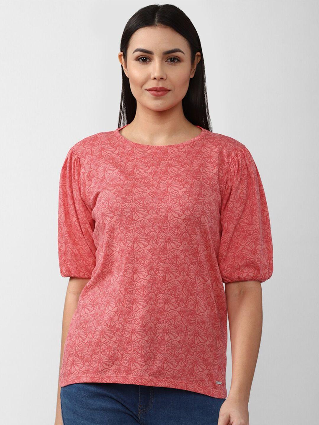 van-heusen-woman-pink-geometric-printed-regular-top