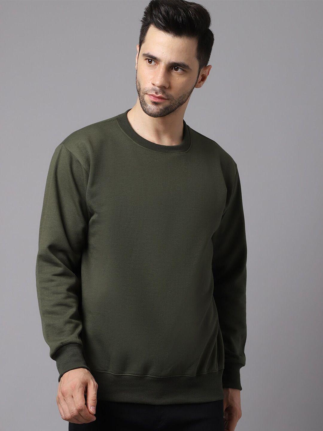 vimal-jonney-men-olive-green-solid-round-neck-sweatshirt