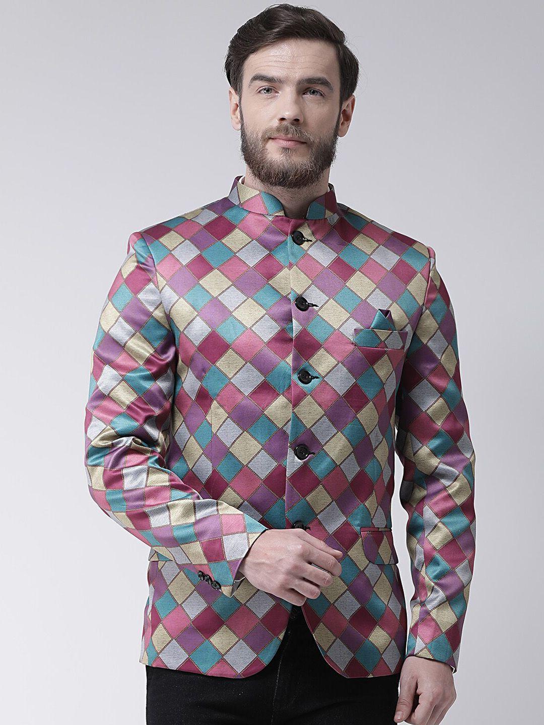 hangup-trend-men-pink-printed-single-breasted-party-blazers