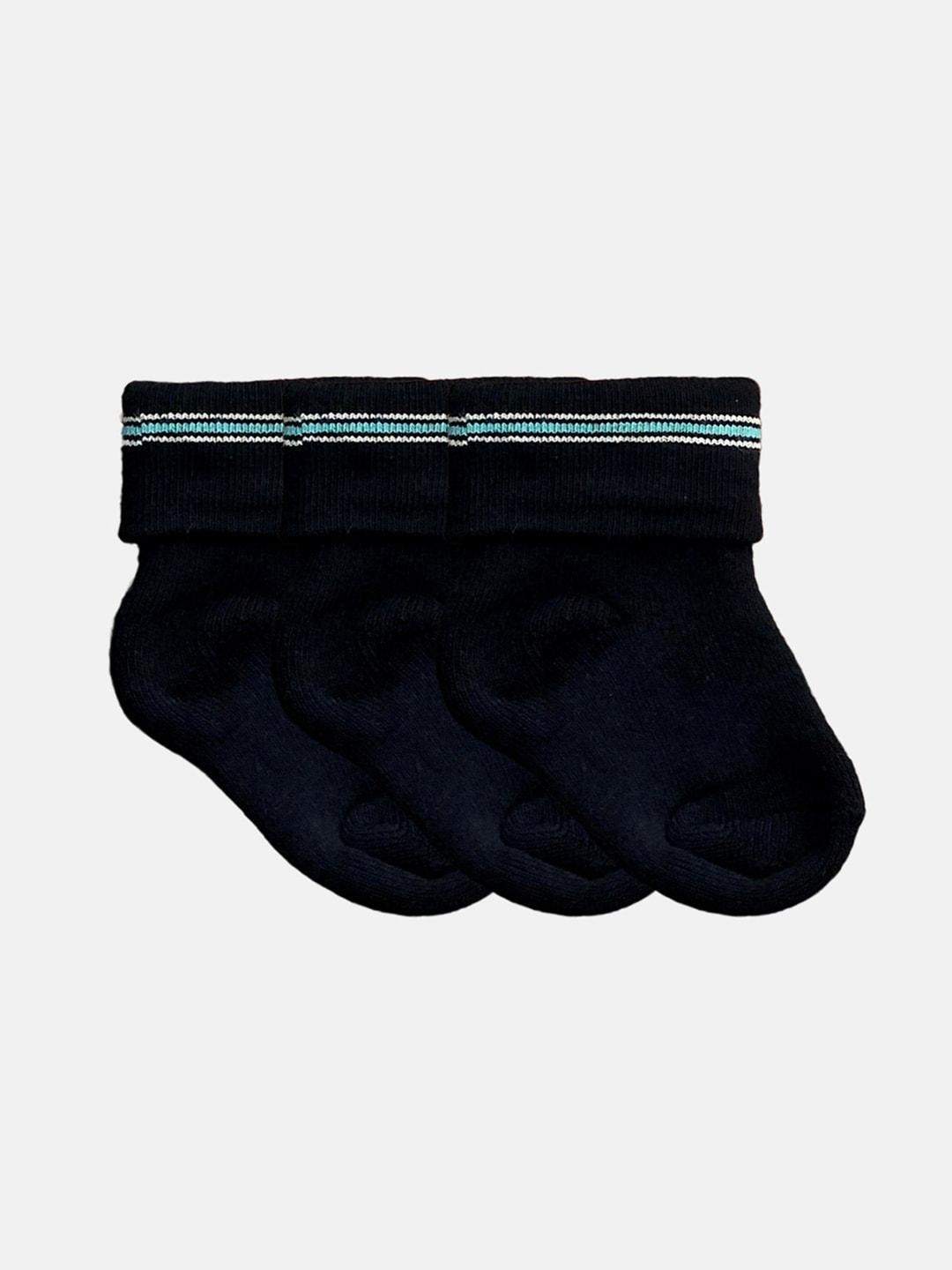 N2S NEXT2SKIN Infant Girls Pack Of 3 Patterned Cotton Ankle-Length Socks