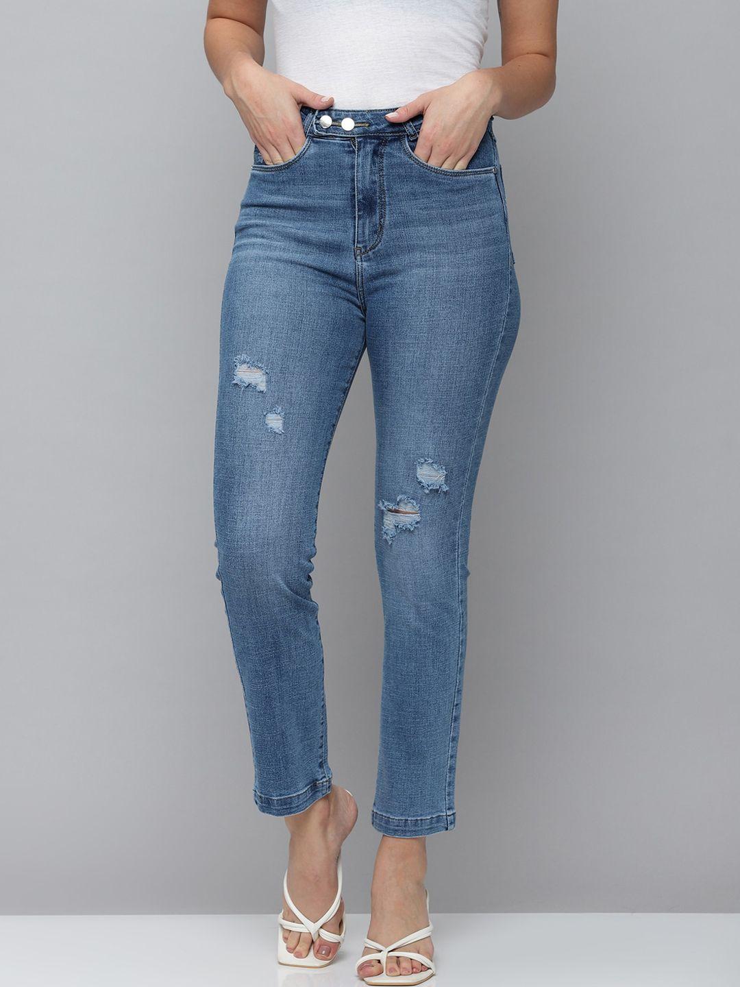 showoff-women-blue-jean-straight-fit-high-rise-mildly-distressed-light-fade-stretchable-jeans