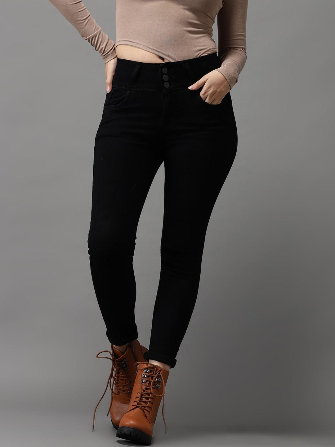 showoff-women-black-jean-skinny-fit-high-rise-stretchable-jeans