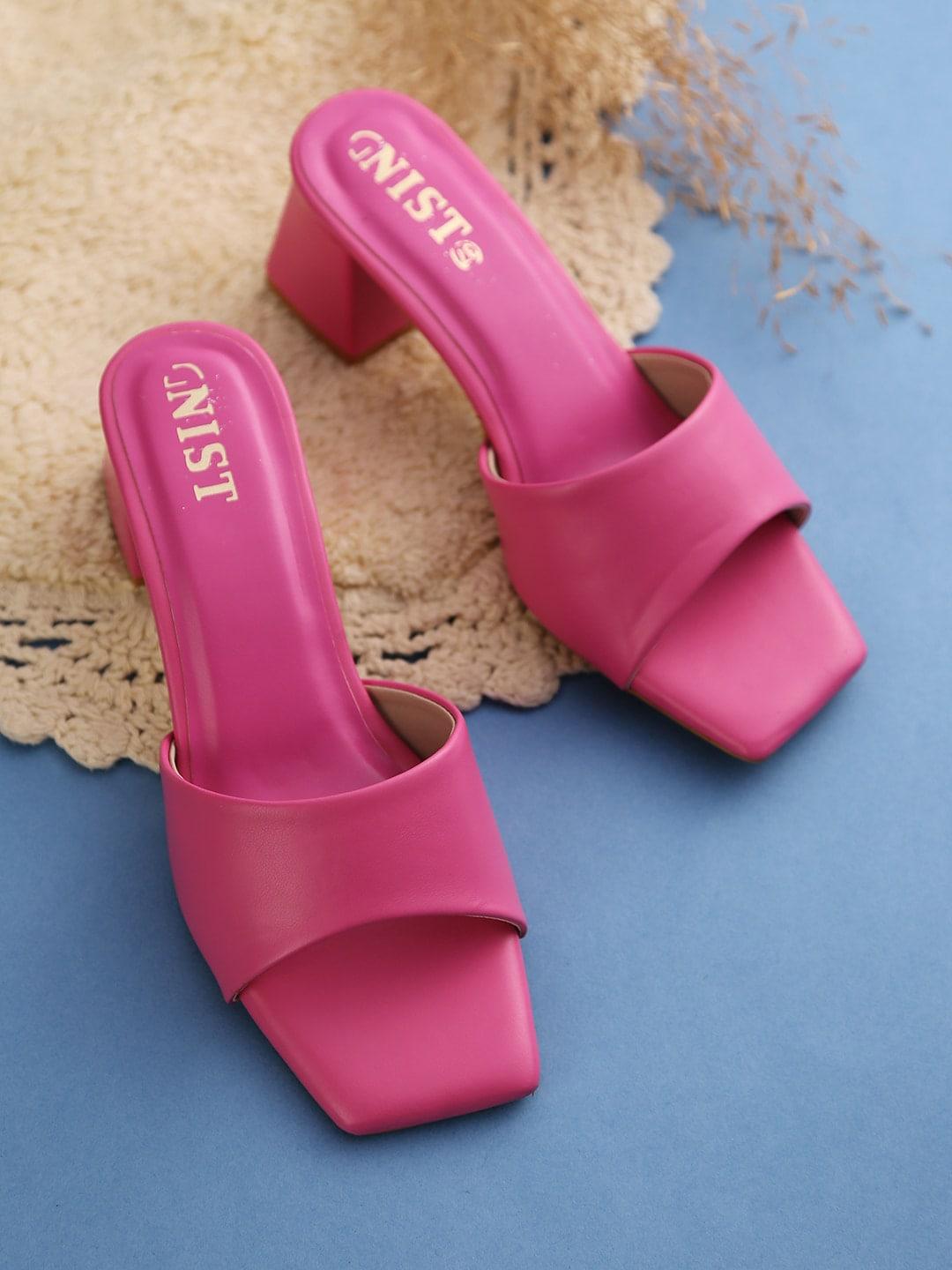 GNIST Pink Block Sandals