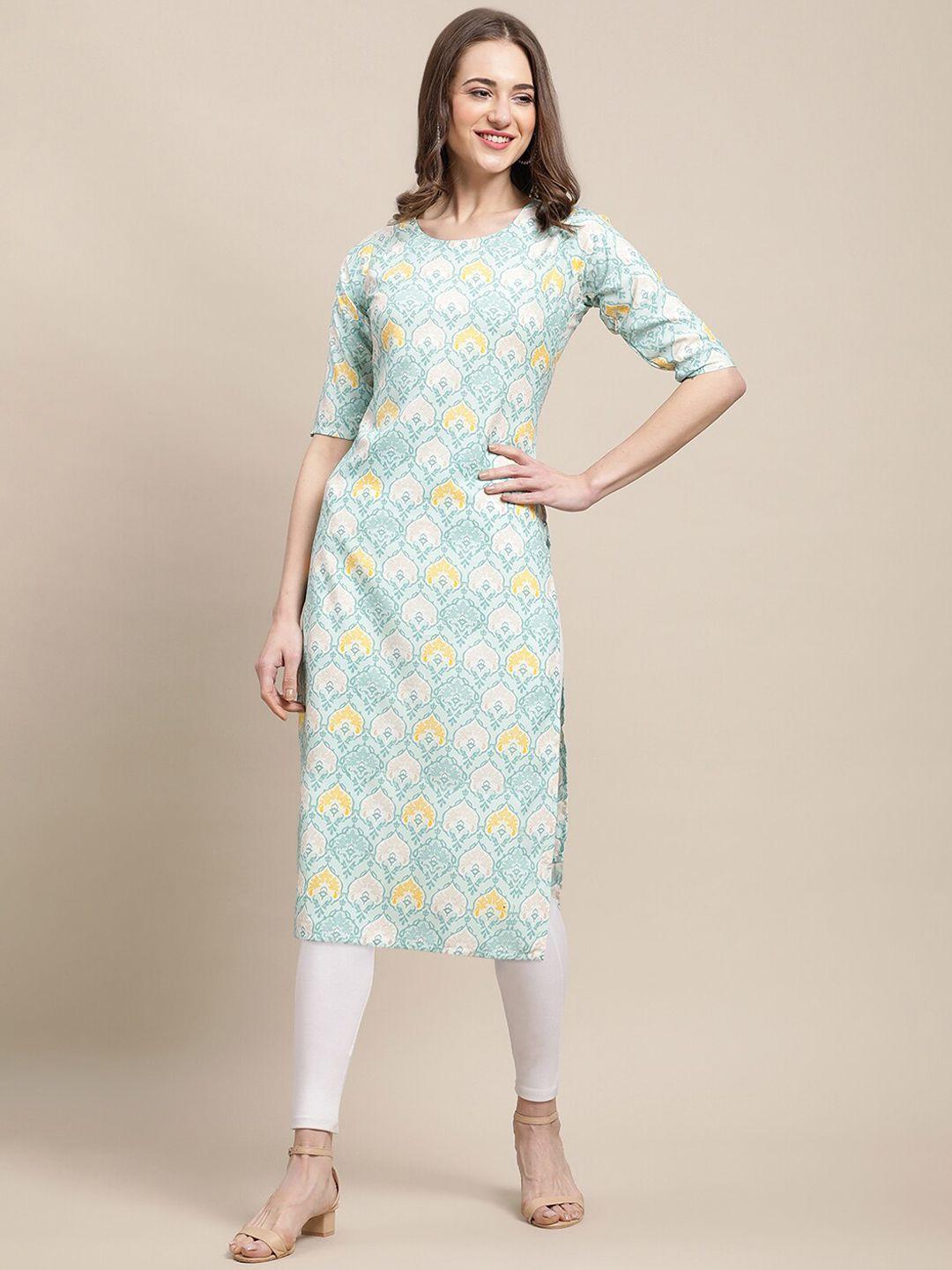 1-stop-fashion-women-multicoloured-geometric-printed-thread-work-block-print-crepe-kurta