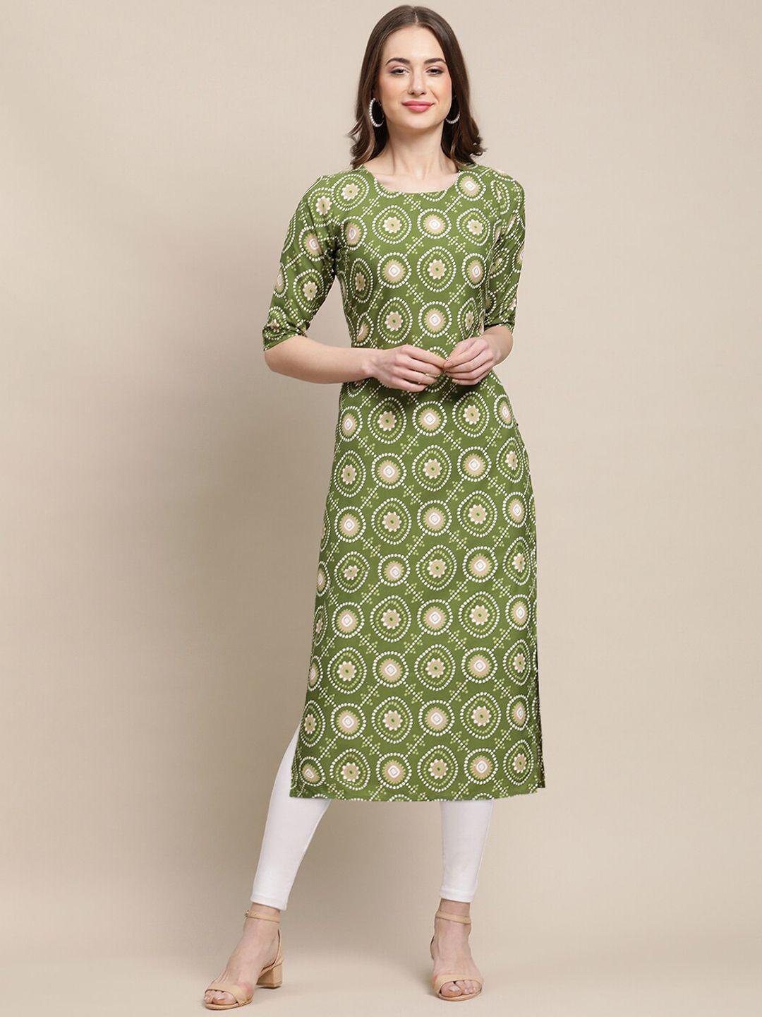 1-stop-fashion-women-multicoloured-block-print-crepe-kurta