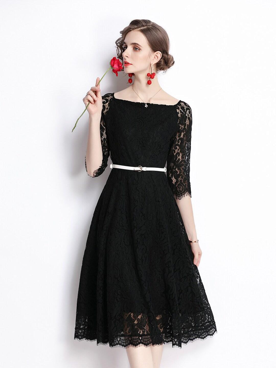 jc-collection-black-midi-dress