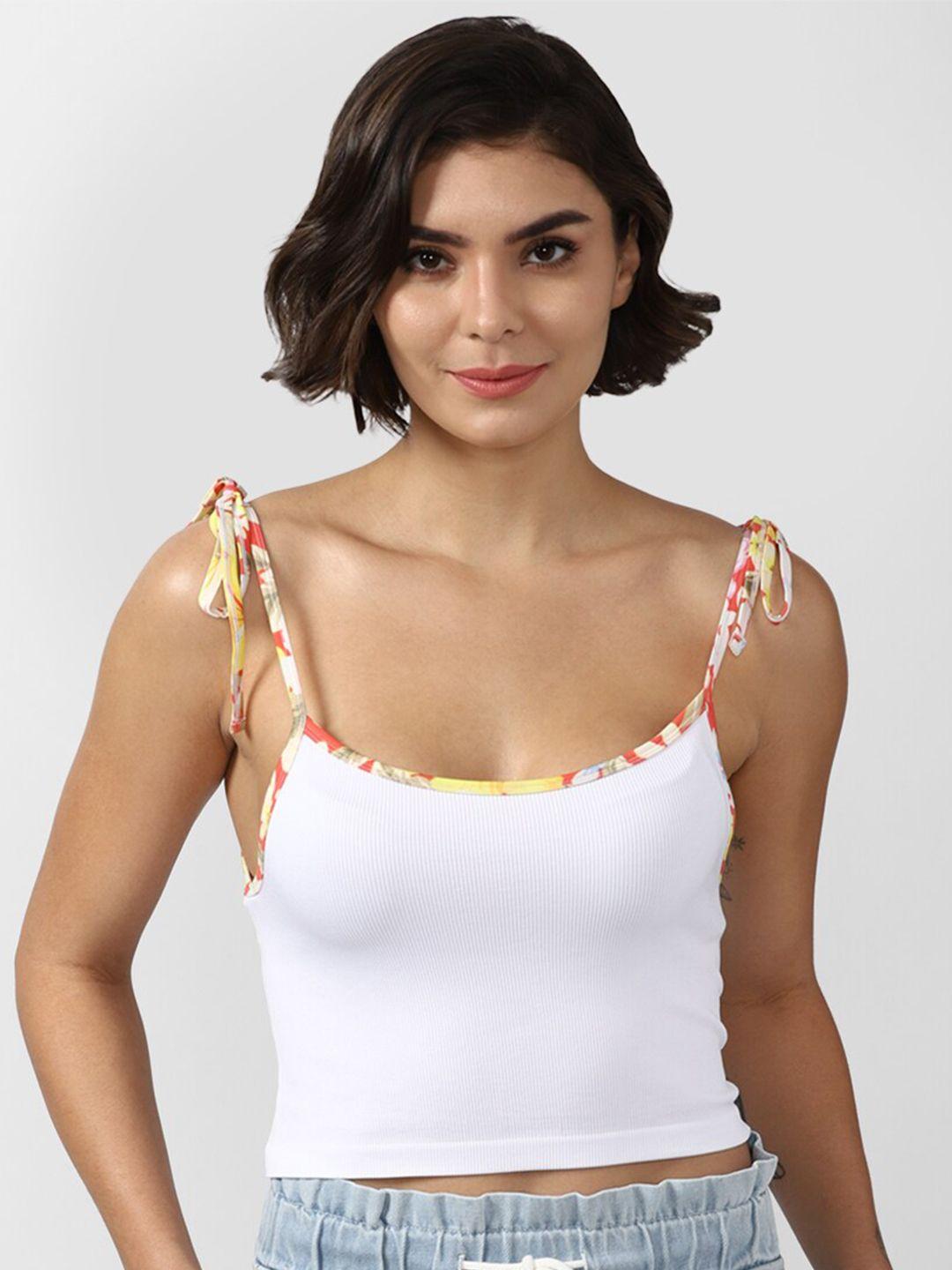 forever-21-white-solid-shoulder-straps-crop-top