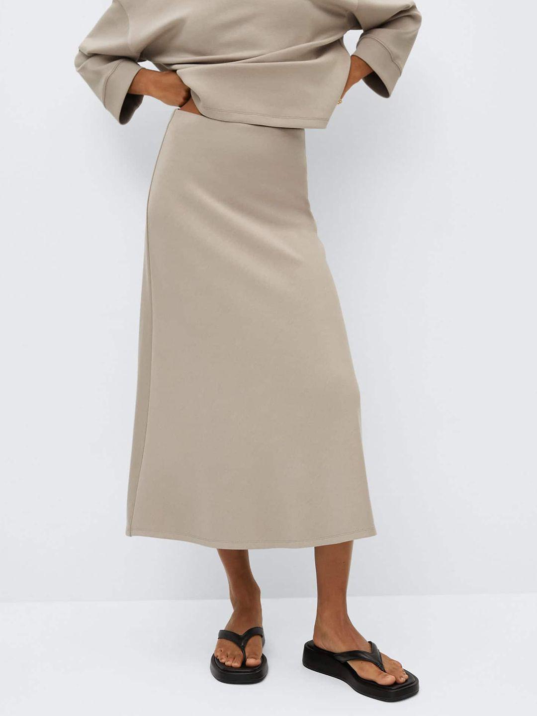 mango-brown-solid-midi-sustainable-viscose-skirt